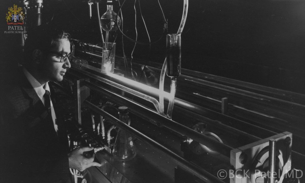 englishsurgeon.com. Prof CK Patel using the early CO2 laser at the Bell Laboratory: inventor of the CO2 laser